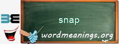 WordMeaning blackboard for snap
